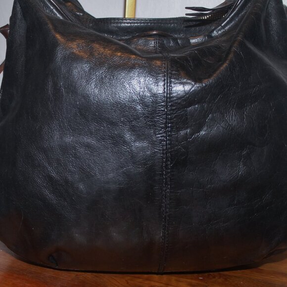 Tano Slouch Leather India Side Rings & Pockets Braided Strap Hobo Shoulderbag - Picture 6 of 13